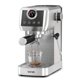 Wirsh Home Barista Plus 20 Bar Espresso Machine – Stainless Steel Coffee Maker with Steam Wand, Touch Screen Control, Precision Pressure Gauge-espresso maker, steam wand, pressure control