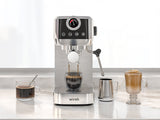 Wirsh Home Barista Plus 20 Bar Espresso Machine – Stainless Steel Coffee Maker with Steam Wand, Touch Screen Control, Precision Pressure Gauge-espresso maker, steam wand, pressure control