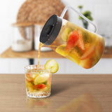 Wirsh 3 Quart Glass Pitcher for Iced Tea Maker EP-1205A – Replacement Beverage Carafe, Clear Brewing Container, Large Capacity Pitcher-glass carafe, tea pitcher, beverage container