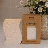 Cellulose Kitchen Sponges - Biodegradable, Zero Waste Sponges, 100% Wood Pulp