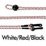 Adjustable Mask Lanyard - White/Red/Black