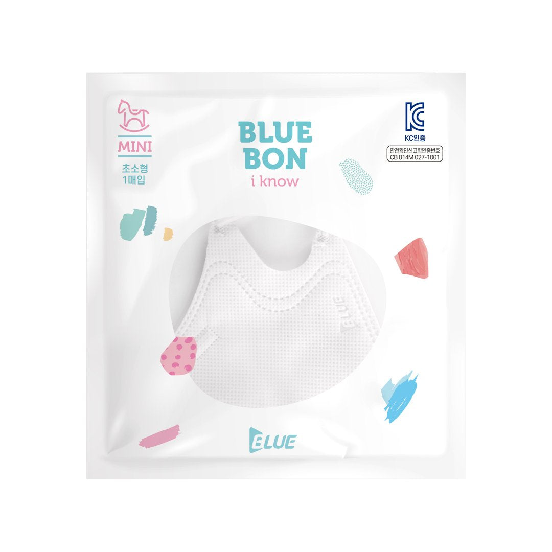 'Limited Edition' Blue 2D X-Small Size Mask (Age 2-4 / Toddler Size) White Color - 1pc