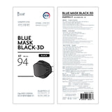 Blue KF94 3D Mask (Large Black - Adult Size) 1pc for Bundle
