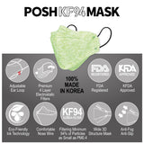 POSH KF94 Mask Melange Lime (C08) - 1pc