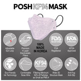 POSH KF94 Mask Melange Lavender (C09) - 1pc