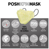 POSH KF94 Mask Melange Lemon (C10) - 1pc