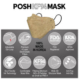 POSH KF94 Mask Melange Cocoa (C11) - 1pc