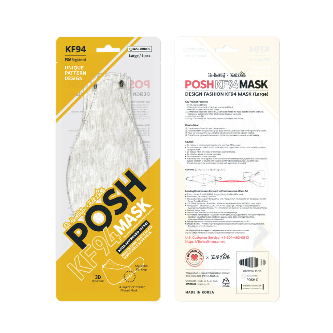 POSH KF94 Mask Melange Vanilla (C01)
