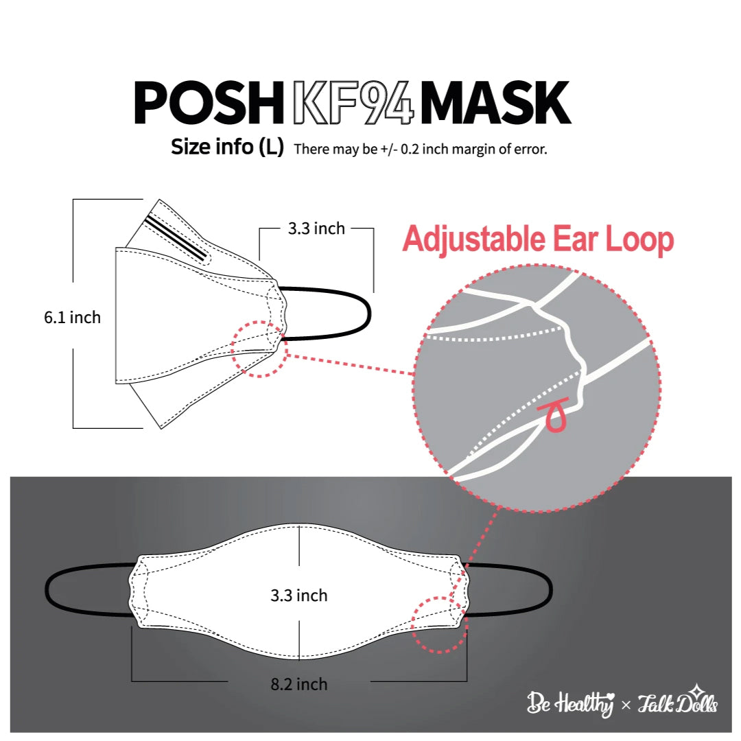 POSH KF94 Mask Beat Diamond Stripes (A11)