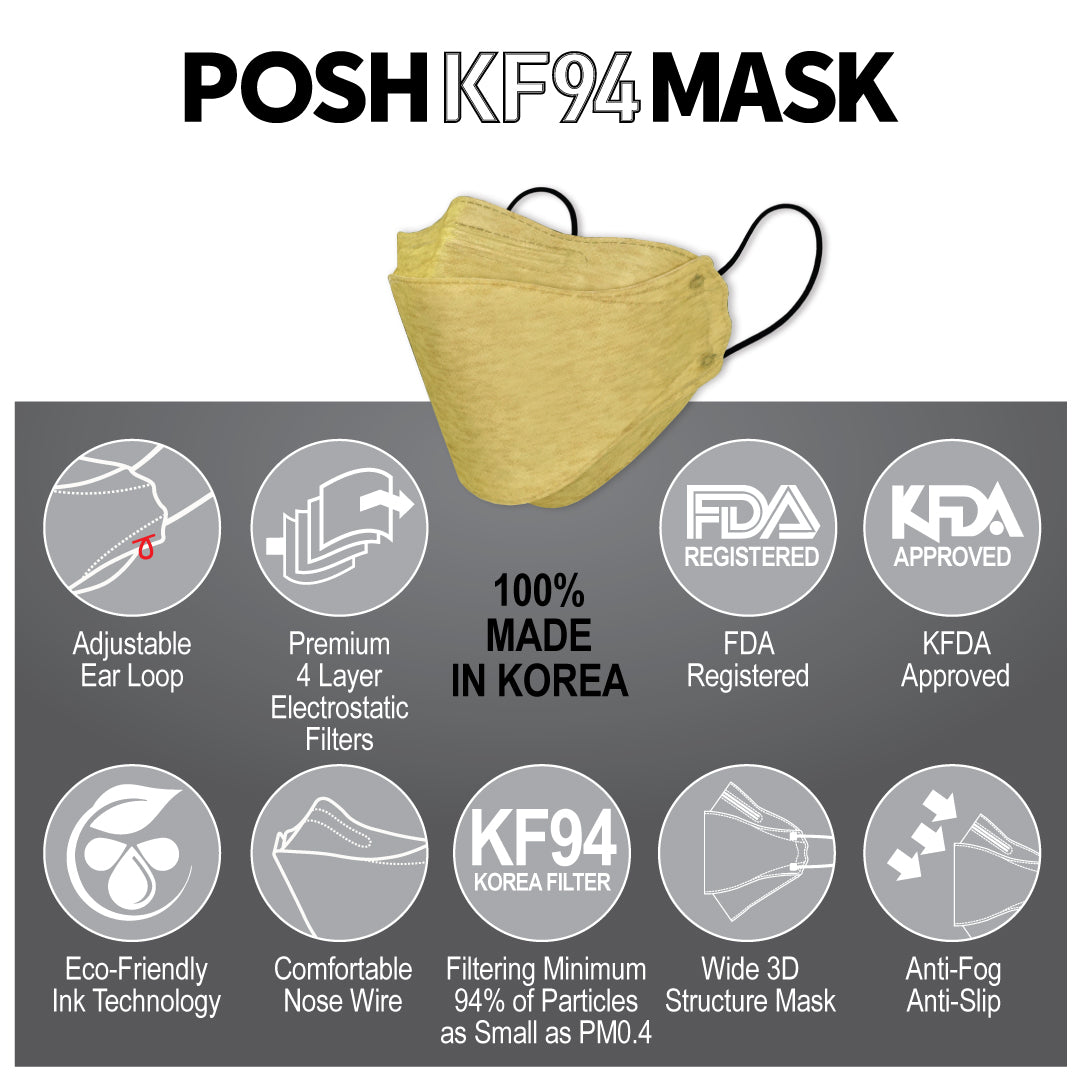 POSH KF94 Mask Melange Toffee (C02)