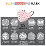 POSH KIDS KF94 Small Mask Little Hearts - Pink (KA11) - 1pc