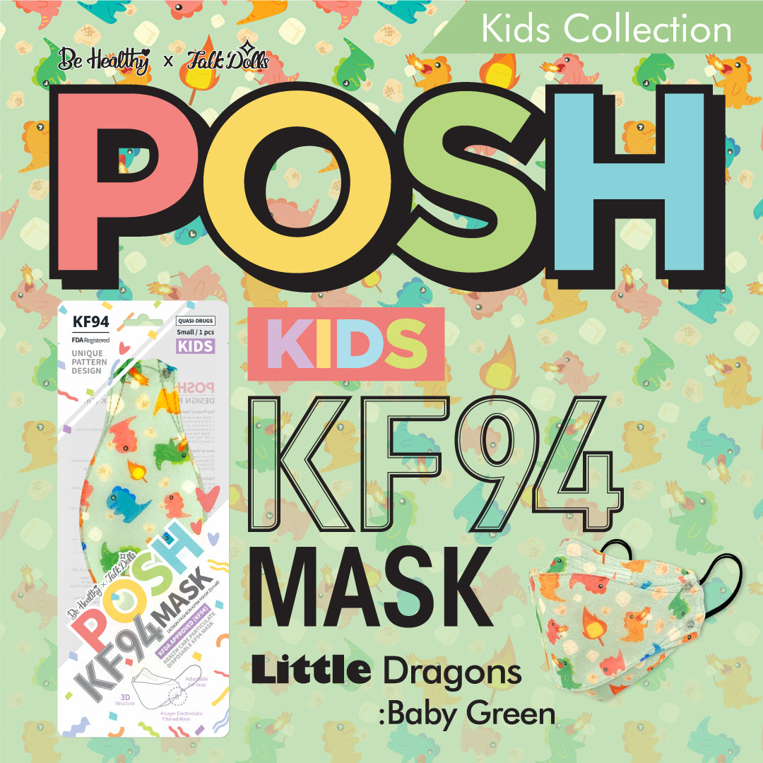 POSH KIDS KF94 Small Mask Little Dragons - Baby Green (KA15)