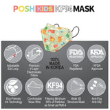 POSH KIDS KF94 Small Mask Little Dragons - Baby Green (KA15) - 1pc