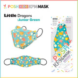 POSH KIDS KF94 Small Mask Little Dragons - Junior Green (KA16) - 1pc