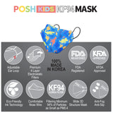 POSH KIDS KF94 Small Mask Little Dinos - Blue (KA18)