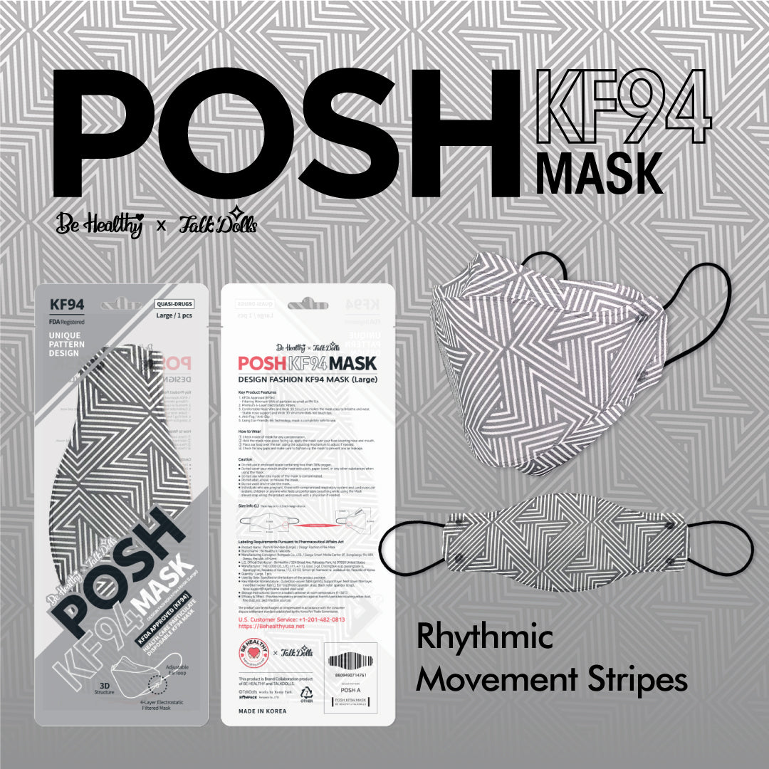 POSH KF94 Mask Rhythmic Movement Stripes (A10)