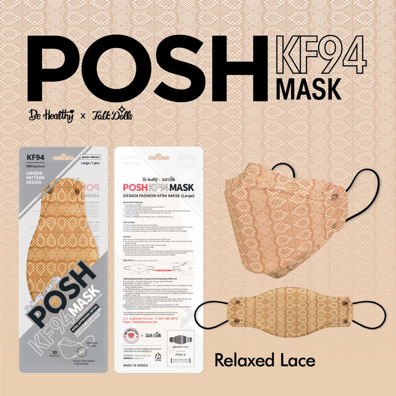 POSH KF94 Mask Relaxed Lace (A07) - 1pc