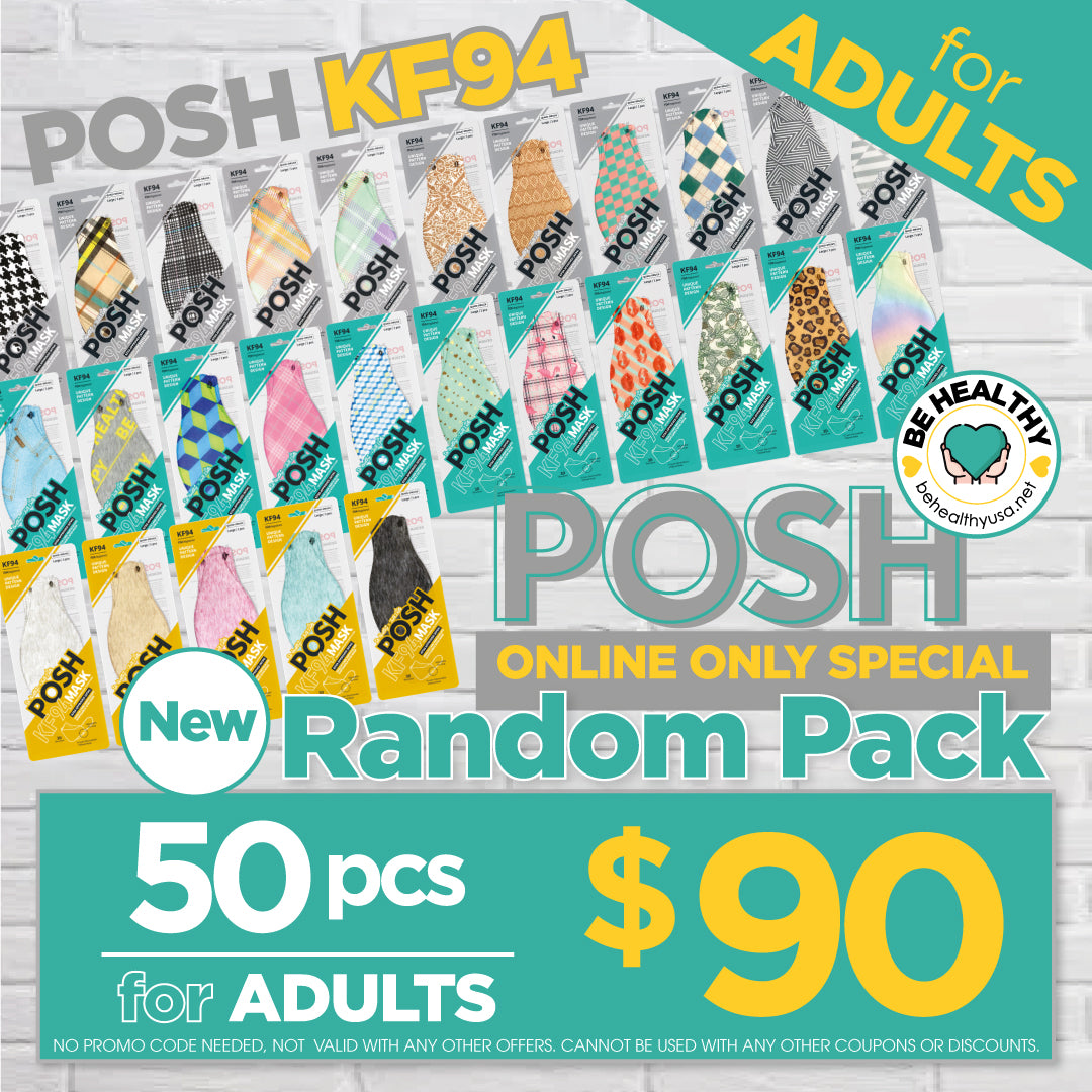Posh KF94 Mask Special Random 50 pcs Pack - Adult
