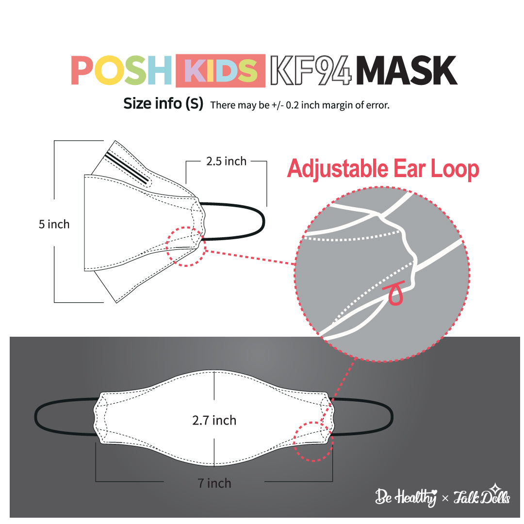 POSH KIDS KF94 Small Mask Melange Lime (KA_M03) - 1pc