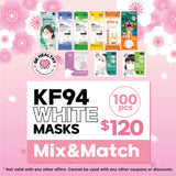 KF94 White Masks 100pcs Special Mix & Match