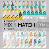 POSH KF94 Mask Mix & Match 100 pcs Special Deal