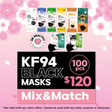 KF94 Black Masks 100pcs Happy New Year Special Mix & Match