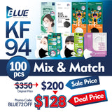Blue KF94 Mask Mix & Match 100pcs Special Deal