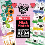 10pcs Mix & Match KF94 Sampler Kit - It's your choice, Pick, Try what you want