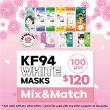 KF94 White Masks 100pcs Happy New Year Special Mix & Match