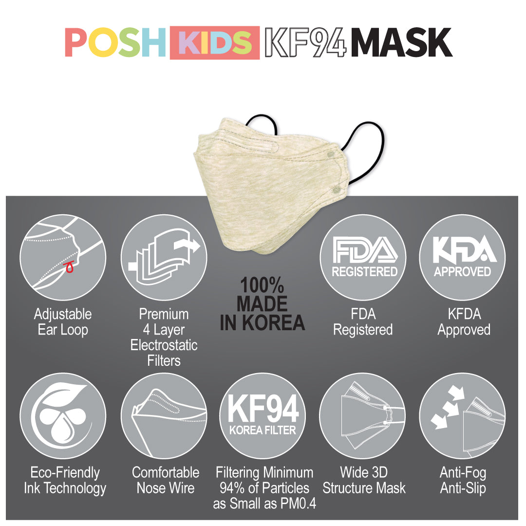 POSH KIDS KF94 Small Mask Melange Fresh Cream (KA_M01)