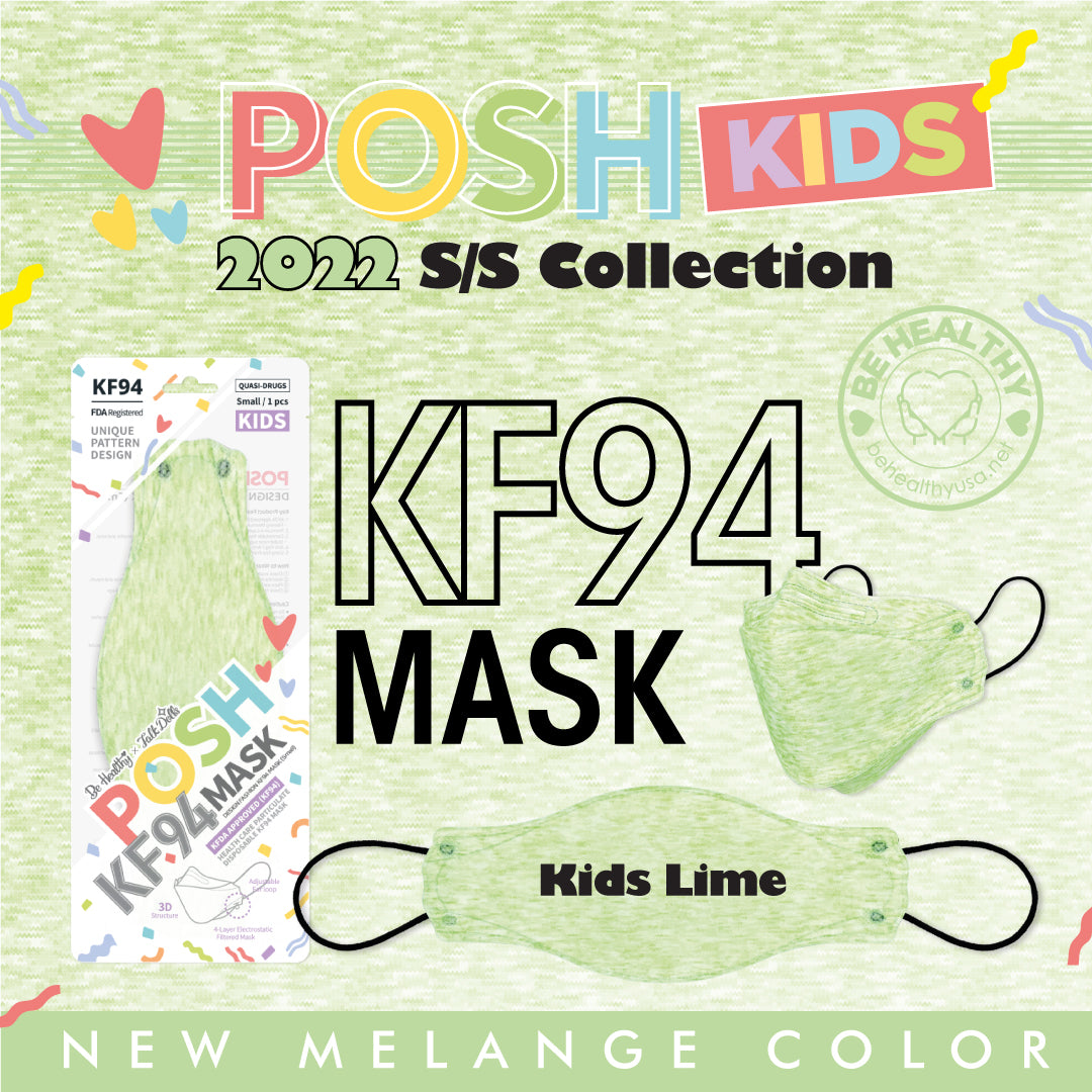 POSH KIDS KF94 Small Mask Melange Lime (KA_M03)
