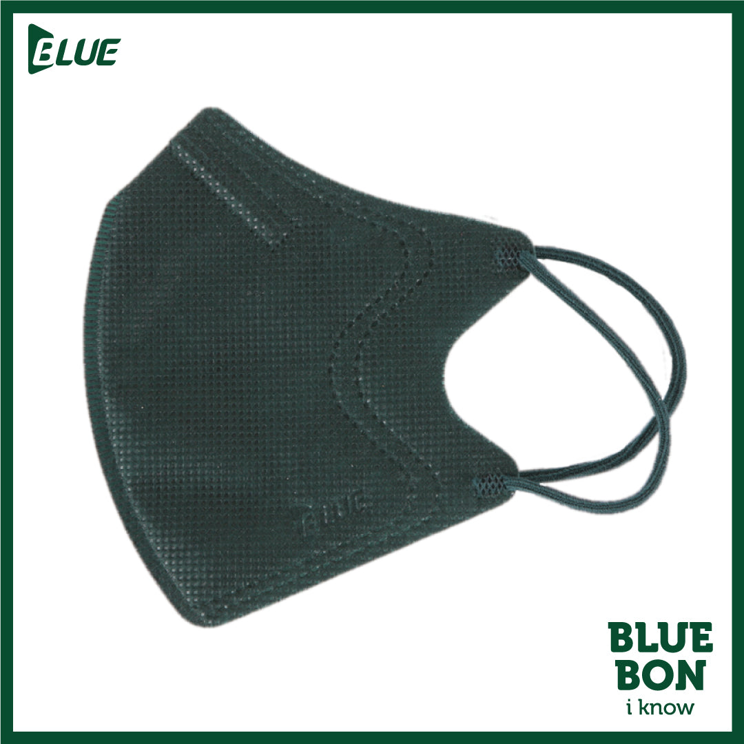 Blue 2D Mask Deep Green Color (Small - Kid Size)