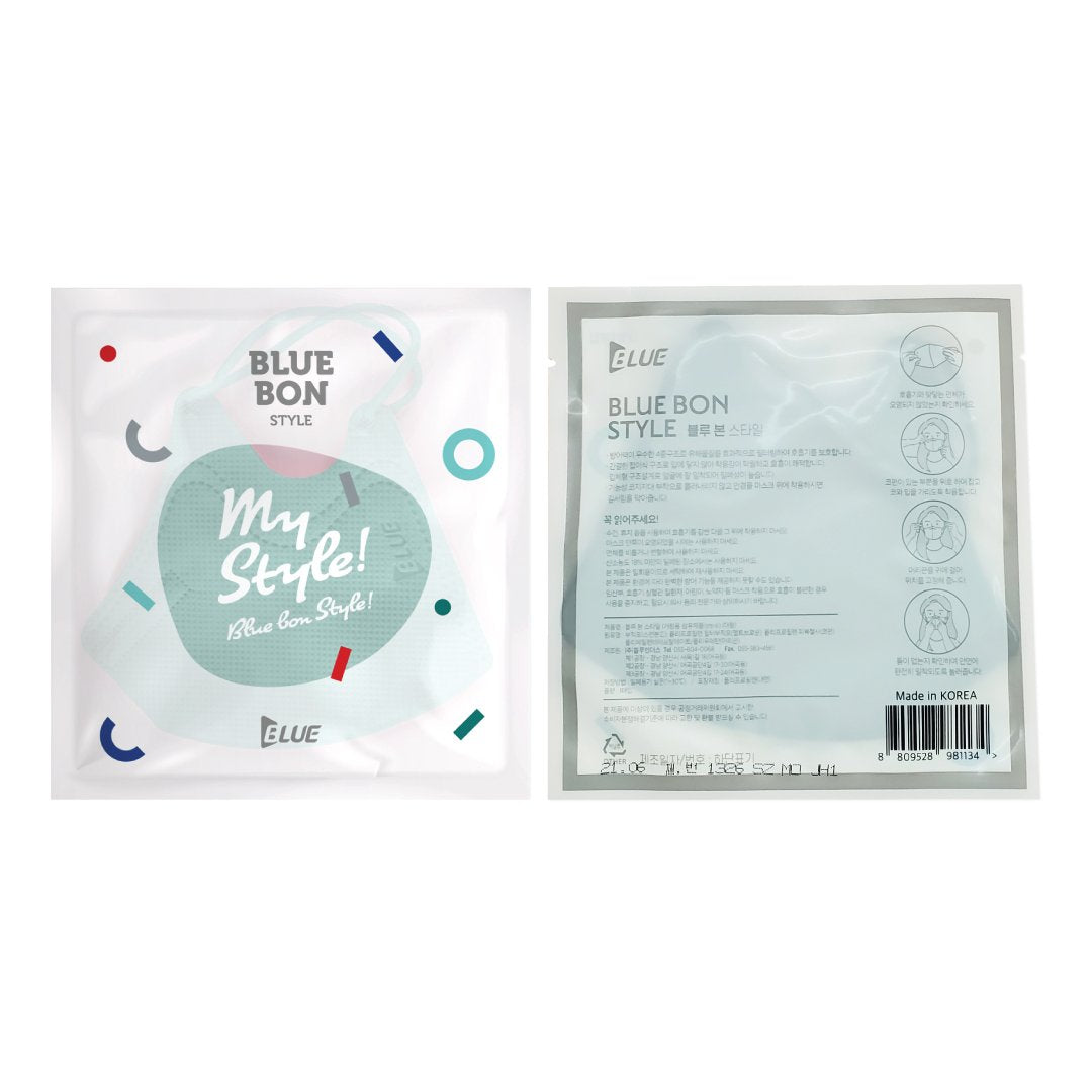 Blue 2D Style Mask Mint Color (Large) - 1pc