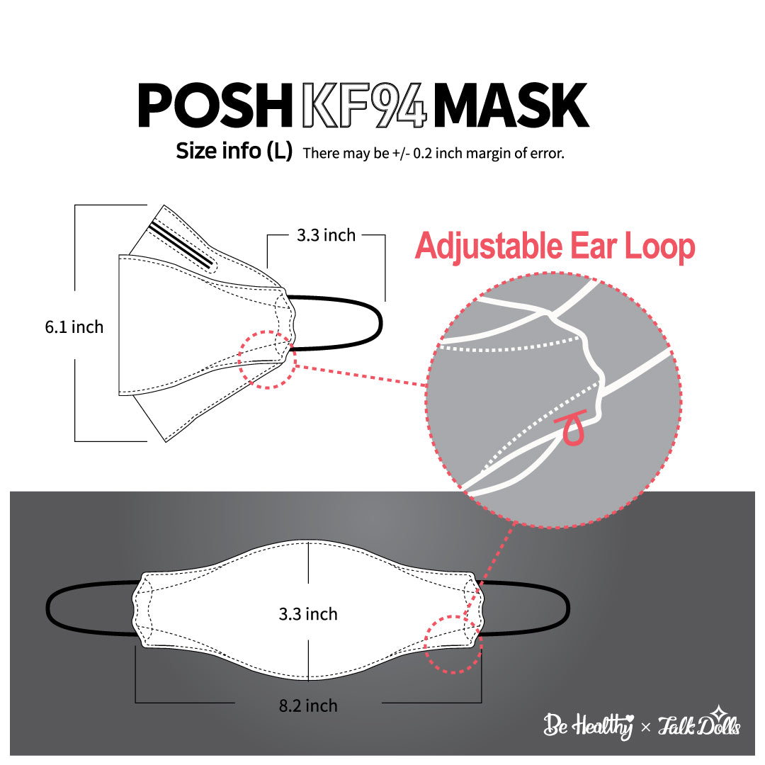 POSH KF94 Mask Melange Bubble Gum (C03)